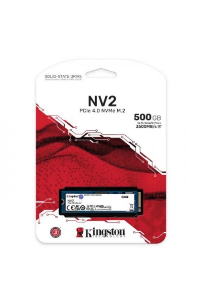 KRN027402 قرص Kingston 500GB NV2 SNV2S-500G 3500-2100MB-s PCIe NVMe M.2 SSD