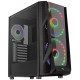 KRN027462 Aerocool NightHawk Duo ARGB 2 x 20 سم 1 x 12 سم مروحة سوداء ATX وحدة الكمبيوتر