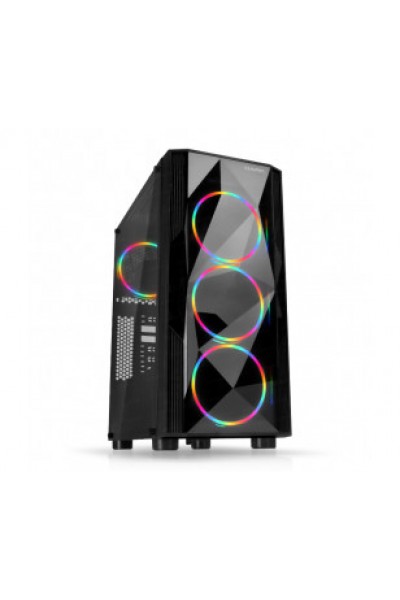 KRN027475 Dark DKCHDIAMONDPRO680BR R20 600W 80+3x12cm RGB، USB 3.0، لوحة زجاجية، حقيبة ألعاب