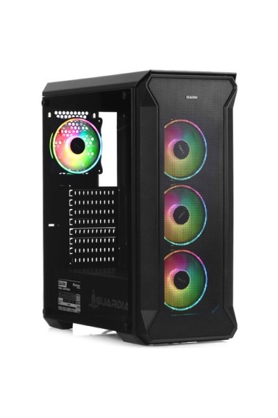 KRN027485 Dark GUARDIAN PRO 4x12 سم قابلة للتحكم بمروحة RGB USB3.0 T-Glass ATX Gaming Case