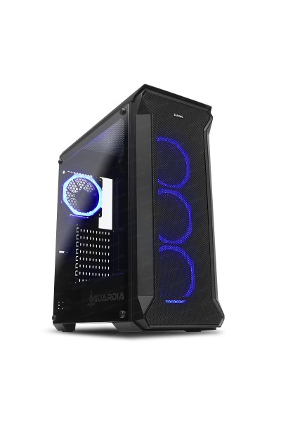 KRN027486 Dark GUARDIAN 4x12cm Dual RGB Fan USB3.0 T-Glass ATX Gaming Case