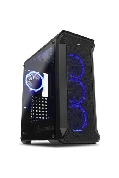 KRN027487 Dark GUARDIAN 500W 80+ 4x12cm Dual RGB Fan USB3.0 T-Glass ATX Gaming Case