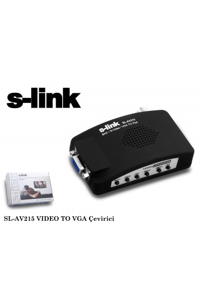 KRN027568 محول S-link sl-av215 Video Bnc إلى Vga