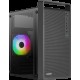 KRN027580 Aerocool AE-CS109G500 CS-109 500W 1x120mm FRGB USB 3.0 Micro ATX-Mini ITX حافظة سوداء