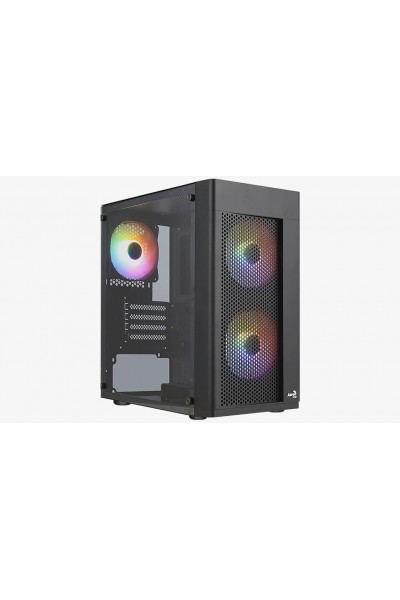 KRN027640 Aerocool-AE HEXFR 400 Hexform 400W 3x120mm FRGB USB 3.0 Mini Tower Case