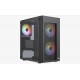 KRN027640 Aerocool-AE HEXFR 400 Hexform 400W 3x120mm FRGB USB 3.0 Mini Tower Case