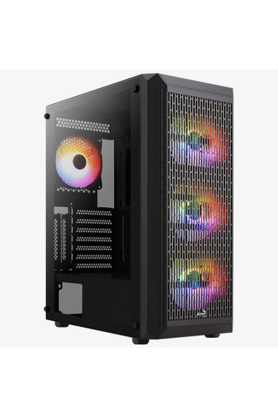 KRN027647 Aerocool-AE BEAM 500 Beam 500W Mini Tower Case مع 4 × 12 سم FRGB مروحة