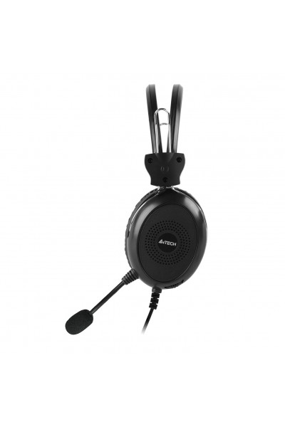 KRN028033 A4 Tech HU-30 سماعة رأس ستيريو USB سوداء مع ميكروفون