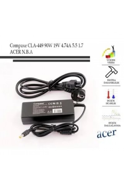 KRN028260 محول الكمبيوتر المحمول Compaxe Cla-450 19v 7.9a 5.5-2.5 من أيسر