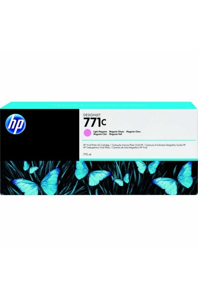 KRN028763 خرطوشة الراسمة HP 771C باللون الأرجواني الفاتح والأحمر الفاتح 775 مل B6Y11A