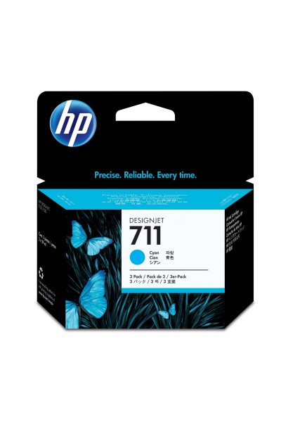 KRN028806 مجموعة خراطيش الراسمة HP 711 أزرق سماوي 29 مل 3 CZ134A