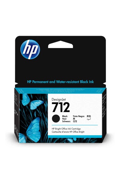 KRN028876 HP 712 Black Black 38ML خرطوشة الراسمة 3ED70A