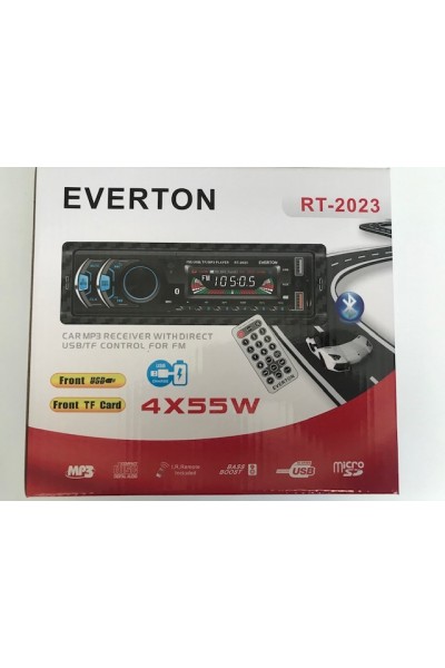 KRN028920 Everton Rt-2023 بلوتوث TF-Usb بطاقة ملونة Lcd Aux Fm 4X55W راديو سيارة يمكن التحكم فيه