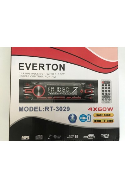 KRN028927 Everton Rt-3029 بلوتوث TF-Usb بطاقة ملونة Lcd Aux Fm 4X60W راديو سيارة يتم التحكم فيه عن بعد