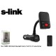 KRN028956 S-link SL-FM65 جهاز إرسال mp3 بدون ذاكرة مع منفذ شحن USB 2.1a، دعم بطاقة USB Micro SD، جهاز التحكم عن بعد
