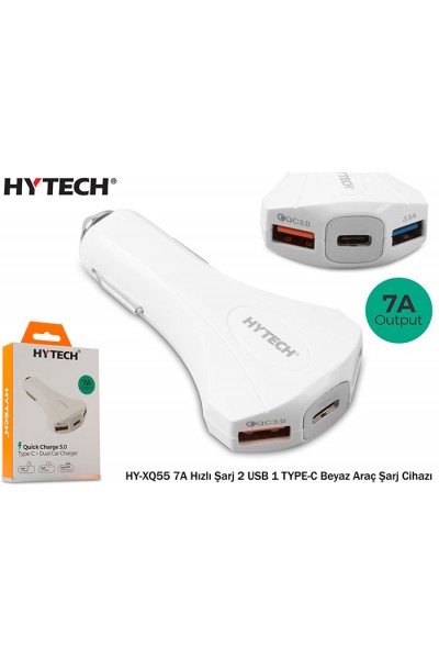 KRN028997 هايتك HY-XQ55 7A شحن سريع 2 USB 1 TYPE-C أبيض