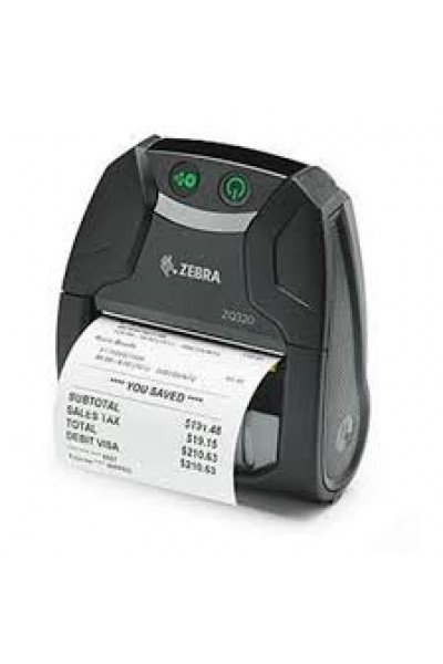 KRN029084 Zebra ZQ320 طابعة الإيصالات والملصقات المحمولة بلوتوث 3 "203 نقطة في البوصة IP54. (بدلاً من iMZ320) يتضمن كابل شحن