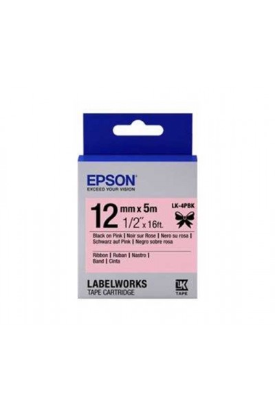 KRN029226 ملصق Epson LK-4PBK وردي فوق سماوي 12 مم 5 متر