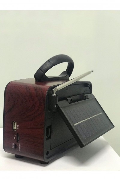 KRN029600 Everton Rt-830 لوحة تعمل بالطاقة الشمسية بلوتوث Fm-usb-Tf Card-Aux راديو الحنين