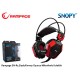 KRN029761 سماعة الألعاب Rampage SN-R5 X-CORE باللون الأسود والأحمر مع ميكروفون USB