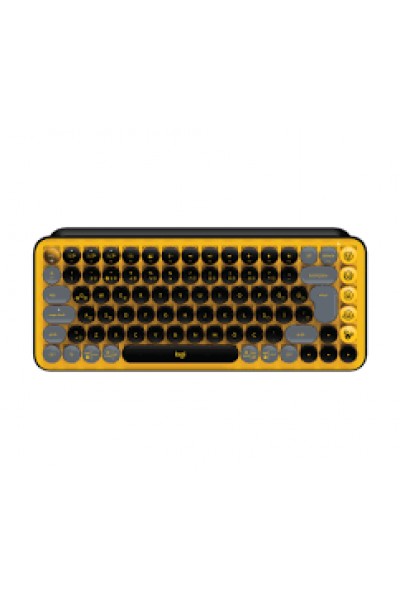 KRN029911 Logitech 920-010818 POP Keys أصفر-أسود لوحة مفاتيح Emoji ميكانيكية لاسلكية