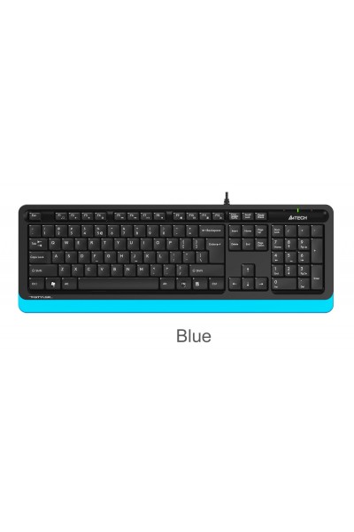 KRN029935 A4 Tech Fk10 Q Usb Fsytyler Blue Tr Fn-لوحة مفاتيح للوسائط المتعددة