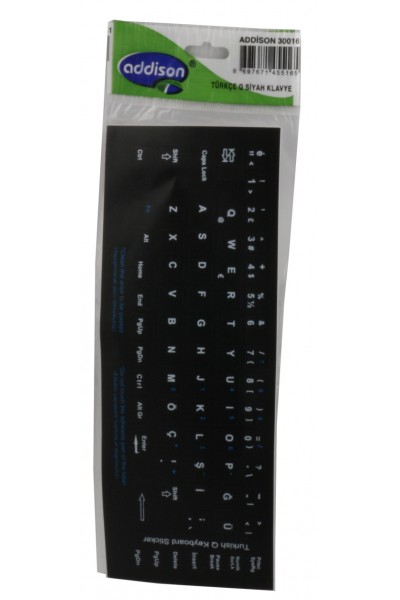 KRN029985 أديسون 300161 ملصق لوحة المفاتيح باللون الأسود التركي