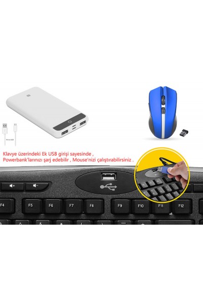 KRN029993 Everest KB-799 أسود USB 1- لوحة مفاتيح للوسائط المتعددة Hub Q