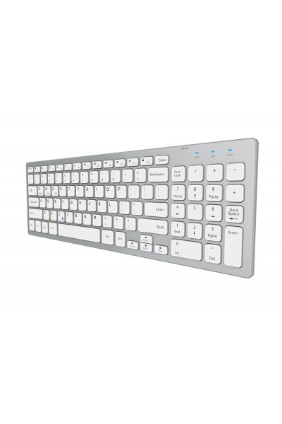 KRN030055 Everest KB-80W أبيض-فضي 2.4 جيجا هرتز فائق النحافة Q Mac-Win-Android-Ios لوحة مفاتيح لاسلكية متوافقة