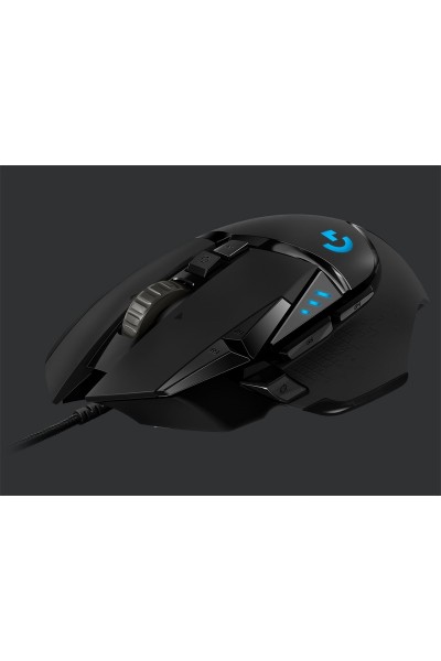 KRN030225 Logitech 910-005471 G502 HERO ماوس ألعاب سلكي عالي الأداء 16.000 ديسيبل متوحد الخواص RGB بصري