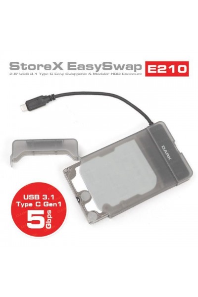 KRN030439 Dark Storex E210 2.5 بوصة USB 3.1 (Gen1) Type-C SATAI-I