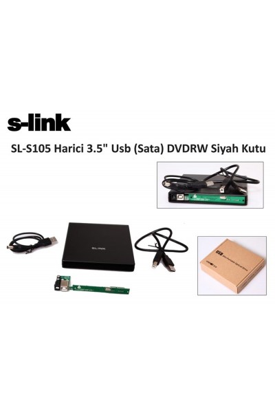 KRN030482 S-link SL-S105 USB 2.0 Sata Notebook DVD-RW Box