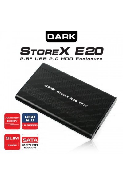 KRN030498 DARK DK-AC-DSE20 E20 2.5 بوصة USB 2.0 SATA أسود
