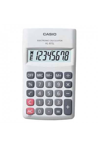 KRN030550 آلة حاسبة كاسيو HL-815L-WE باللون الأبيض، ذات 8 أرقام