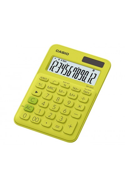 KRN030626 آلة حاسبة مكتبية من كاسيو MS-20UC-YG باللون الأصفر
