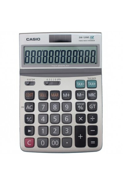 KRN030713 آلة حاسبة مكتبية من 12 رقم من Casio DW-120MS مع رأس دوار