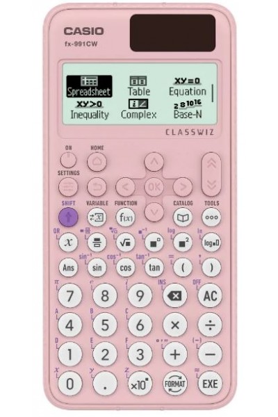 KRN030765 حاسبة الوظائف العلمية من Casio FX-991CW-W-DT ClassWiz باللون الوردي