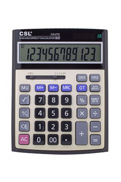 KRN030779 CSL CS-2TS حاسبة التحكم في المعاملات من نوع المكتب المكونة من 12 رقمًا