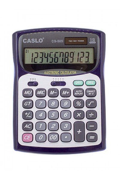 KRN030781 CSL CS-505 آلة حاسبة مقاومة للماء ذات 12 رقمًا مكتبيًا مع التحكم في التشغيل