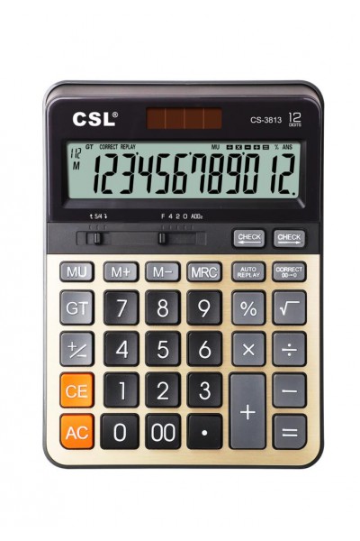 KRN030801 CSL CS-3813 آلة حاسبة من النوع المكتبي مكونة من 12 رقمًا