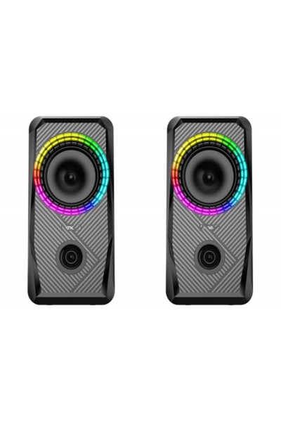 KRN031084 Mikado MD-S26 JOY 2.0 مكبر صوت متعدد الوسائط 3W-2 أسود USB RGB مضاء للألعاب