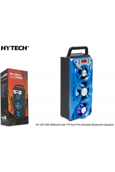 KRN031179 Hytech HY-S21 12W 1200mAh USB مختلط + بطاقة TF + مكبر صوت بلوتوث يدعم FM