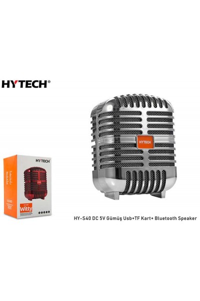 KRN031186 هايتك HY-S40 DC 5V مكبر صوت بلوتوث فضي USB + بطاقة TF