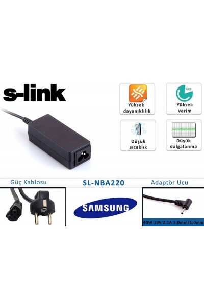 KRN032020 S-link SL-NBA220 محول Ultrabook 40 وات 19 فولت 2.1 أمبير 3.0-1.0