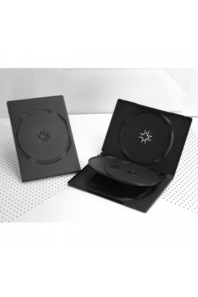KRN032190 Elba QD-324 صندوق DVD رباعي أسود 14 ملم 10 قطع
