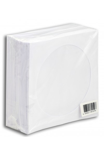 KRN032207 ظرف أقراص مضغوطة وأقراص DVD أبيض 80 جرام 500 علبة بنافذة