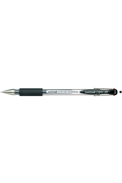 KRN010340 قلم حبر أحادي الكرة Signo Dx طرف جل برأس كروي 0.38 مم أسود UM-151