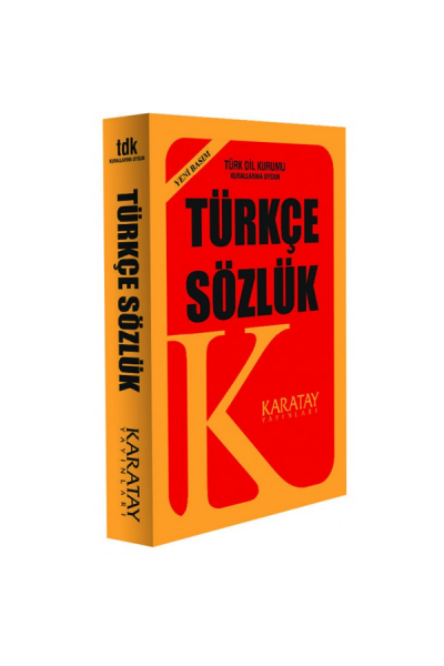 KRN010493 4E قاموس غطاء بلاستيكي تركي 1.Dough Sarı Karatay دار النشر