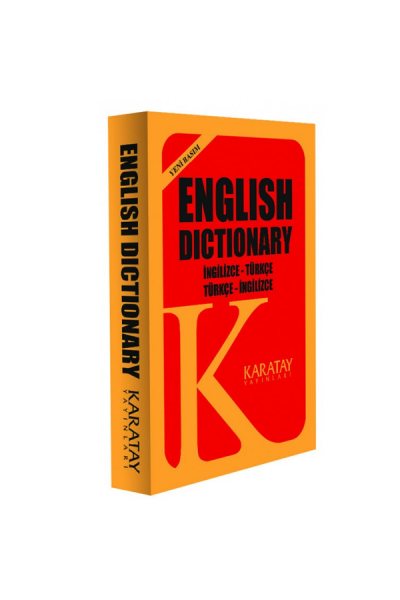 KRN010494 4E قاموس اللغة الإنجليزية غطاء بلاستيكي 1.Dough Sarı Karatay دار النشر