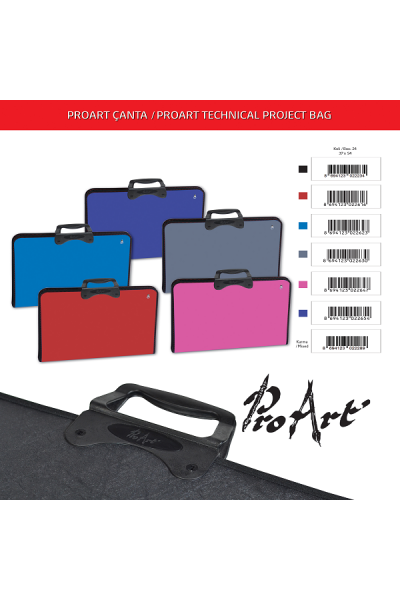 حقيبة الرسم الفني KRN055 Abka حقيبة رسم فني بسحاب بروارت 37x54 أحمر